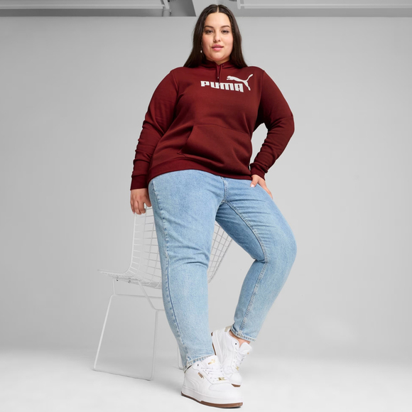 Bluza damska Puma ESS Logo Hoodie FL bordowa 586789 13 x