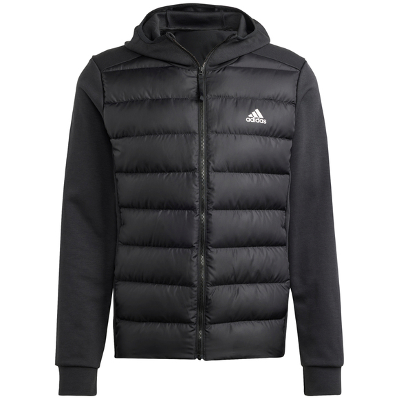 Kurtka męska adidas Essentials Hybrid Dow Hooded czarna HZ4430