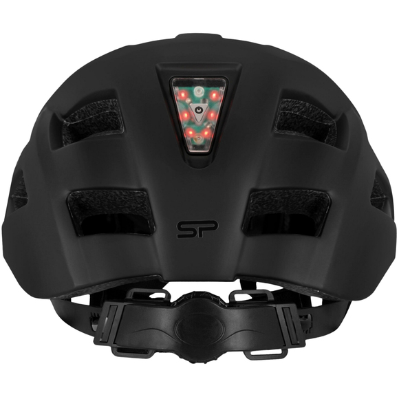 Kask rowerowy z oświetleniem Spokey Pointer M granatowo-żółty 941260