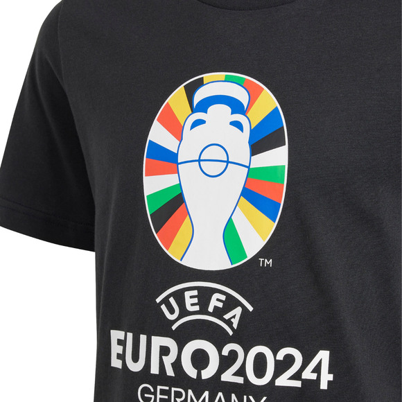Koszulka dla dzieci adidas Euro24 czarna IT9307