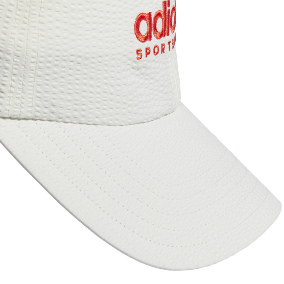 Czapka z daszkiem adidas Seersucker Dad biała IR7910