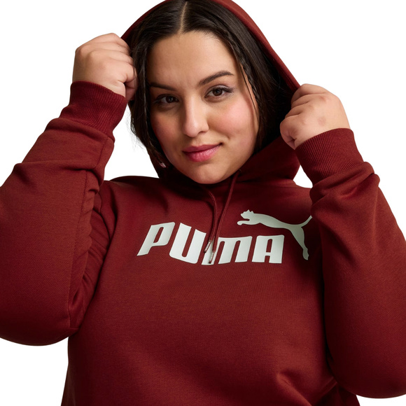 Bluza damska Puma ESS Logo Hoodie FL bordowa 586789 13 x