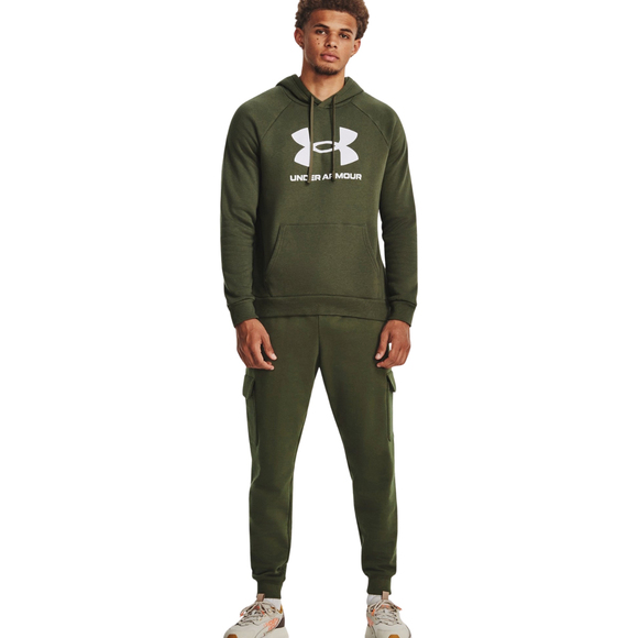 Bluza męska Under Armour Rival Fleece Logo HD oliwkowa 1379758 390