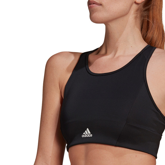 Stanik sportowy damski adidas 3-Stripes Sport Bra Top czarny GL3806