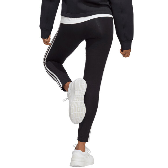 Legginsy damskie adidas Essentials 3-Stripes High-Waisted Single Jersey czarne IC7151