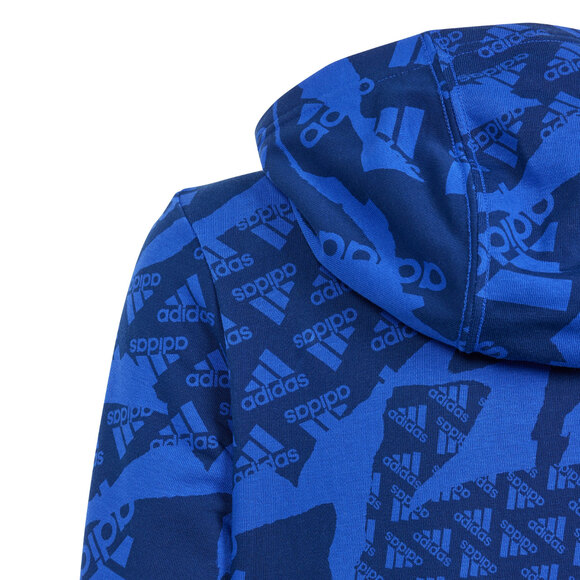 Bluza dla dzieci adidas Essentials Allover Print HD niebieska IS2555