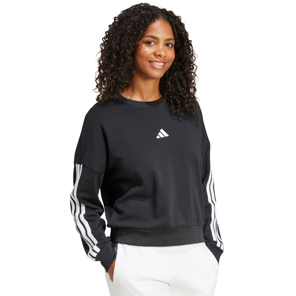 Bluza damska adidas Essentials 3-Stripes French Terry czarna JE0016