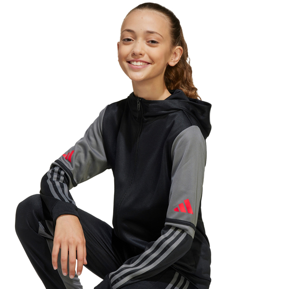 Bluza dla dzieci adidas Squadra 25 Hoodie czarno-szara JD6087