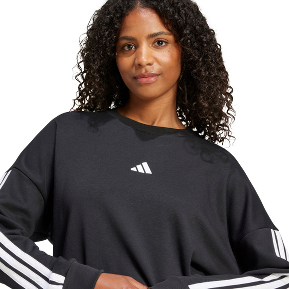 Bluza damska adidas Essentials 3-Stripes French Terry czarna JE0016