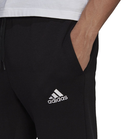 Spodnie męskie adidas Essentials Tapered Cuff Pants czarne GK9268  