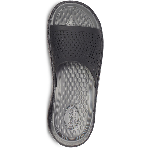 Klapki Crocs Literide Slide czarno-szare 205183 0DD 