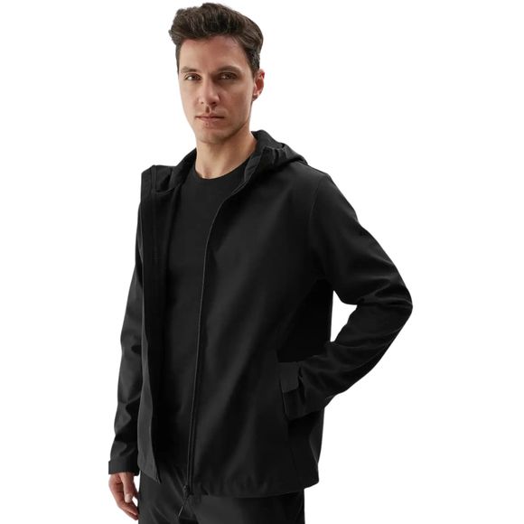 Kurtka męska softshell 4F M283 głęboka czerń 4FWAW24TSOFM283 20S 