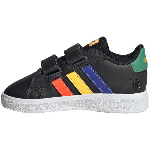 Buty dla dzieci adidas Grand Court 2.0 Lifestyle Hook and Loop czarne HP8918