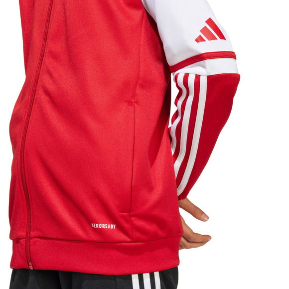 Bluza dla dzieci adidas Squadra 25 Hoodie czerwono-biała JD4801