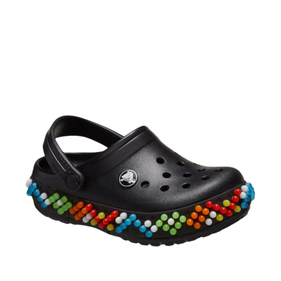 Chodaki dla dzieci Crocs Crocband Colorful Lights Clog czarne 210467 001