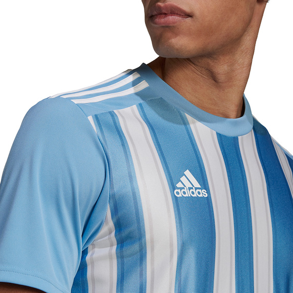 Koszulka męska adidas Striped 21 Jersey niebiesko-biała GN5845