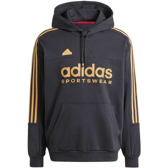 Bluza męska adidas House of Tiro Nations Pack Hoodie czarno-złota IW8869