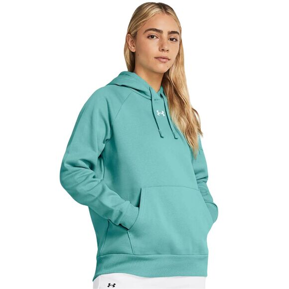 Bluza damska Under Armour Rival Flecce Hoodie miętowa 1379500 482