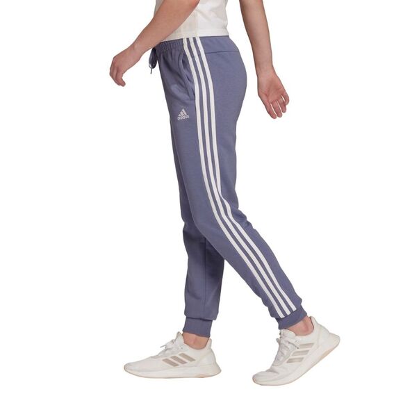 Spodnie damskie adidas Essentials French Terry 3-Stripes Pants fioletowe H42011