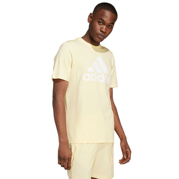 Koszulka męska adidas Essentials Single Jersey Big Logo Tee żółta IX0135