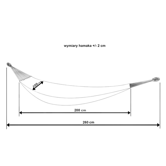 Hamak Royokamp Classic 1 osobowy 200x100 cm 1031149