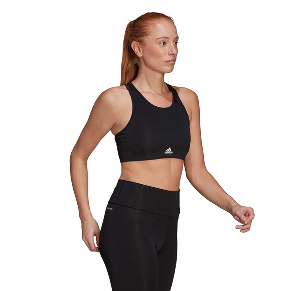 Stanik sportowy damski adidas 3-Stripes Sport Bra Top czarny GL3806