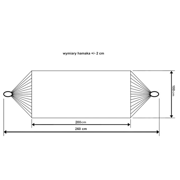 Hamak Royokamp Classic 1 osobowy 200x100 cm 1031149