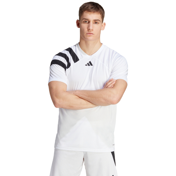 Koszulka męska adidas Fortore 23 Jersey biało-czarna IK5745