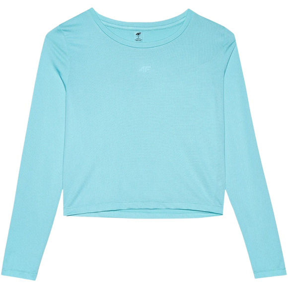 Koszulka damska longsleeve 4F F218 niebieska 4FWSS24TFLOF218 33S