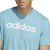 Koszulka męska adidas Essentials Single Jersey Linear Embroidered Logo Tee błękitna IC9287