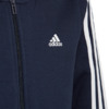 Bluza dla dzieci adidas Essentials 3-Stripes Fleece Full-Zip Hoodie granatowa IC0600