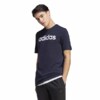 Koszulka męska adidas Essentials Single Jersey Linear Embroidered Logo Tee granatowa IC9275