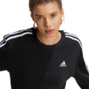 Bluza damska adidas Essentials 3-Stripes Fleece czarna HZ5744