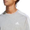 Koszulka męska adidas Essentials Single Jersey 3-Stripes szara IC9337