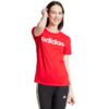 Koszulka damska adidas Loungewear Essentials Slim Logo Tee czerwona IY9189