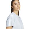 Koszulka damska adidas Essentials 3-Stripes Single Jersey Crop Top błękitna IS1568