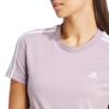 Koszulka damska adidas Essentials Slim 3-Stripes Tee fioletowa IS1550