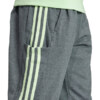 Spodnie męskie adidas Essentials Single Jersey Tapered Open Hem 3-Stripes ciemnoszare IS1367