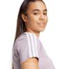 Koszulka damska adidas Essentials Slim 3-Stripes Tee fioletowa IS1550