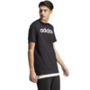 Koszulka męska adidas Essentials Single Jersey Linear Embroidered Logo Tee czarna IC9274