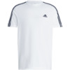 Koszulka męska adidas Essentials Single Jersey 3-Stripes Tee biała  IC9336