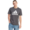 Koszulka męska adidas Essentials Single Jersey Big Logo Tee szara IQ4742