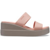 Klapki damskie Crocs Brooklyn Mid Wedge różowo-beżowe 206219 6RL