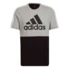 Koszulka męska adidas Essentials Colorblock Single Jersey Tee czarno-szara HE4334