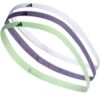 Opaski na włosy adidas Hairband 3-Pack zielona, fioletowa, biała IR7870