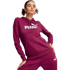 Bluza damska Puma ESS Logo Hoodie FL burgundowa 586789 52