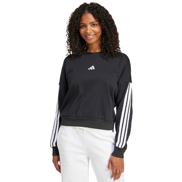 Bluza damska adidas Essentials 3-Stripes French Terry czarna JE0016