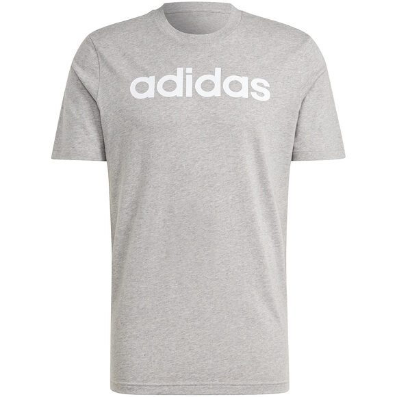 Koszulka męska adidas Essentials Single Jersey Linear Embroidered Logo Tee szara IC9277