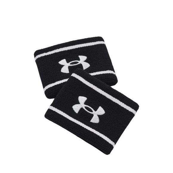 Frotki na nadgarstek Under Armour Striped Performance Terry WB 2 szt. czarne 1373119 001 