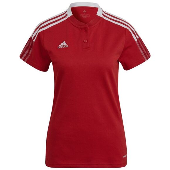 Koszulka damska adidas Tiro 21 Polo czerwona GM7350